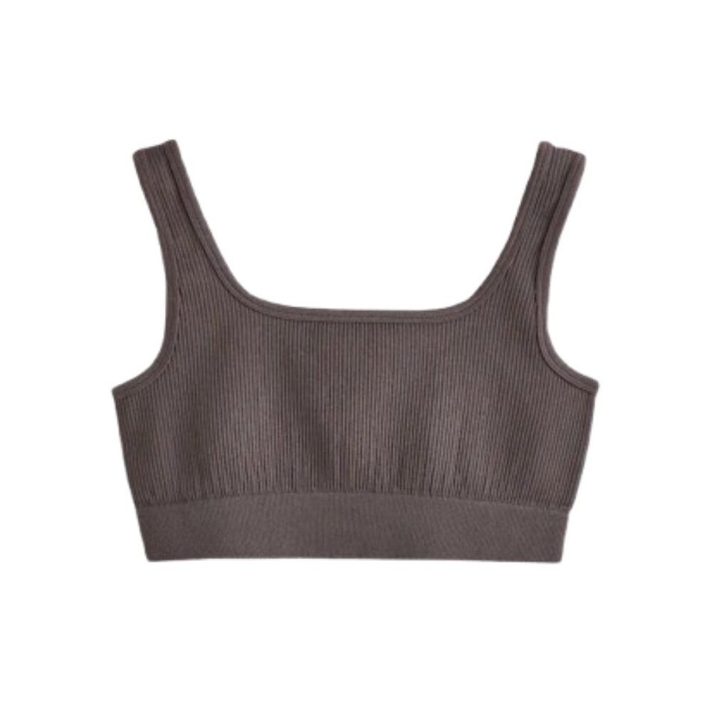 Aritzia TnaLife Ribbed Mini Bra Top - Mauve - Extra Small